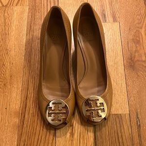 Tory Burch Peep Toe Wedges